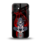 itachi uchiha back phone cover | glass case for iphone 16 plus