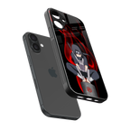itachi uchiha back phone cover | glass case for iphone 16 plus