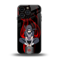 itachi uchiha back phone cover | glass case for iphone 16 pro