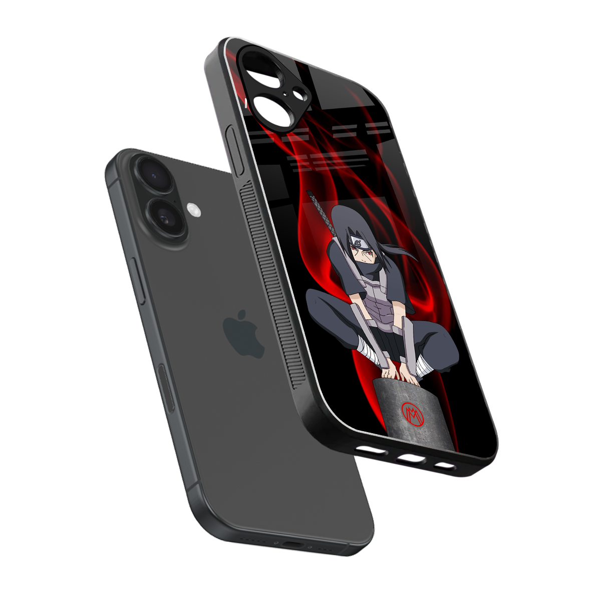 itachi uchiha back phone cover | glass case for iphone 16