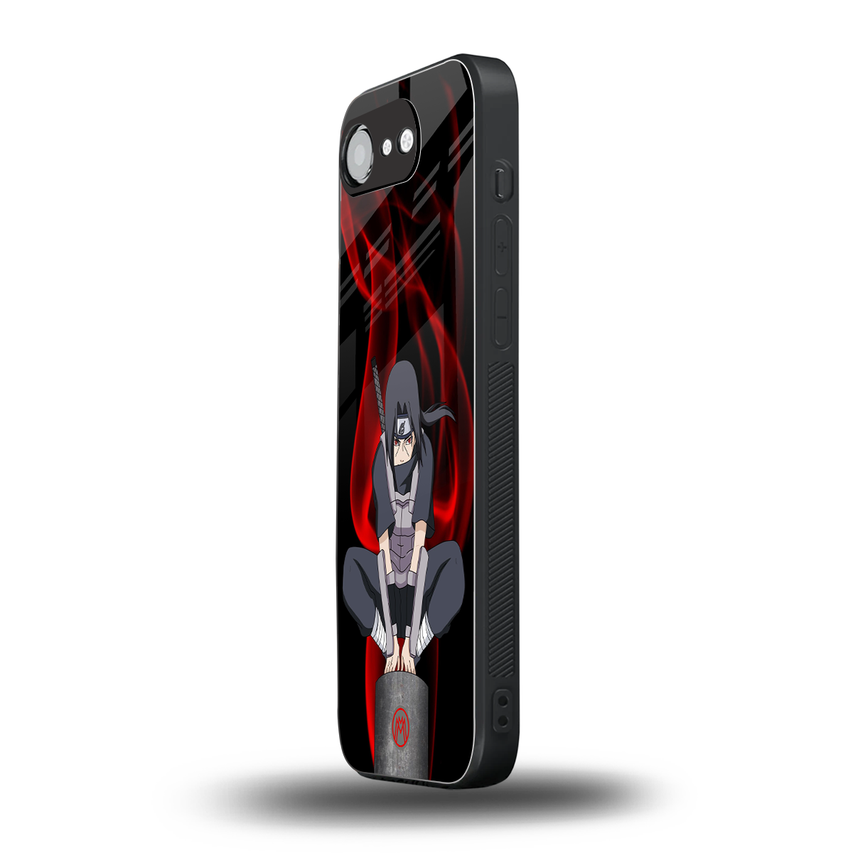 itachi uchiha back phone cover | glass case for iphone 16e