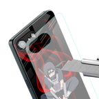 itachi uchiha back phone cover | glass case for iphone 16e