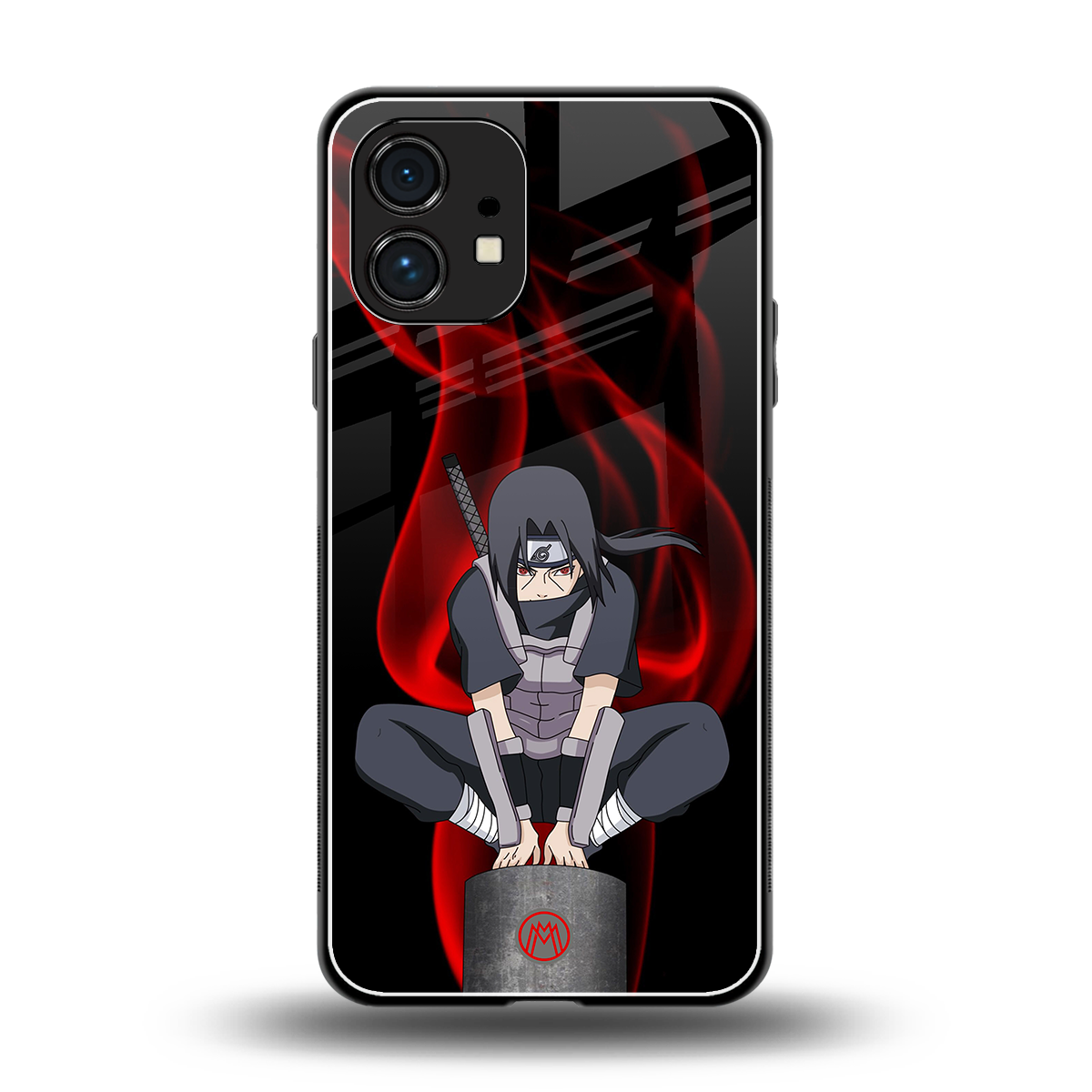 itachi uchiha back phone cover | glass case for nothing phone 1
