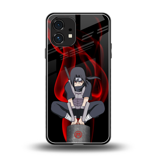 itachi uchiha back phone cover | glass case for nothing phone 1