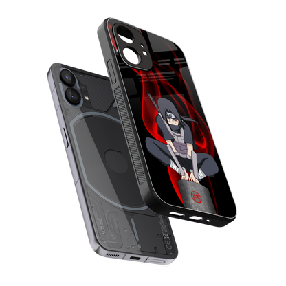 itachi uchiha back phone cover | glass case for nothing phone 1