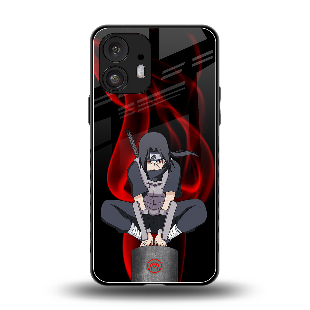 itachi uchiha back phone cover | glass case for nothing phone 2