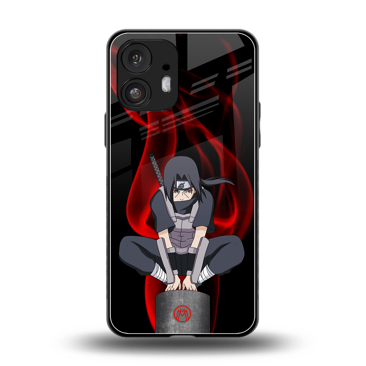itachi uchiha back phone cover | glass case for nothing phone 2