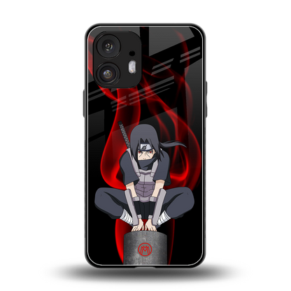 itachi uchiha back phone cover | glass case for nothing phone 2