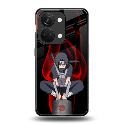 itachi uchiha back phone cover | glass case for oneplus nord 3