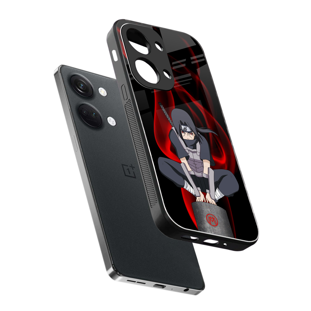 itachi uchiha back phone cover | glass case for oneplus nord 3