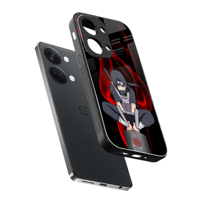 itachi uchiha back phone cover | glass case for oneplus nord 3