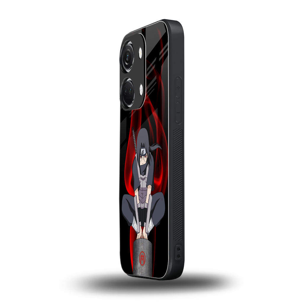 itachi uchiha back phone cover | glass case for oneplus nord 3