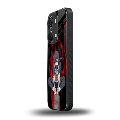 itachi uchiha back phone cover | glass case for oneplus nord 3