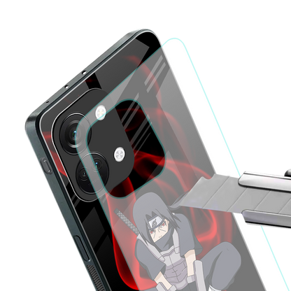 itachi uchiha back phone cover | glass case for oneplus nord 3