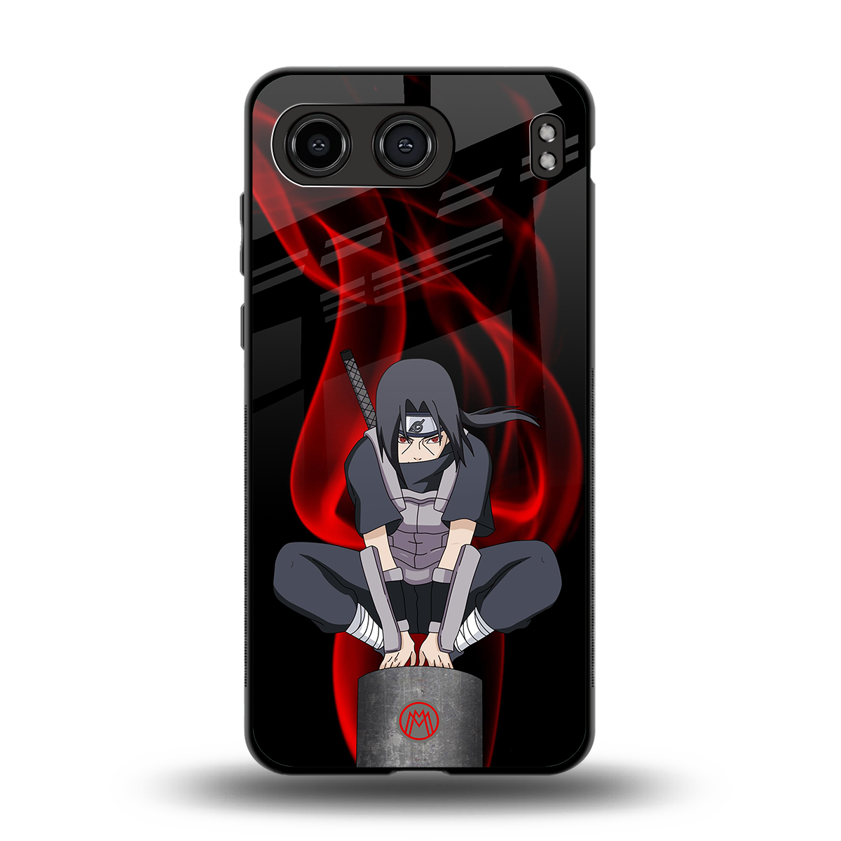 itachi uchiha back phone cover | glass case for oneplus nord 4