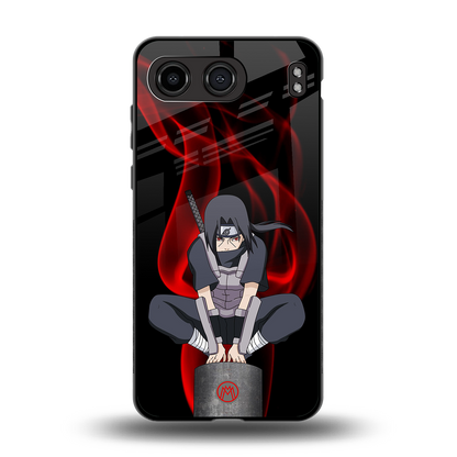 itachi uchiha back phone cover | glass case for oneplus nord 4