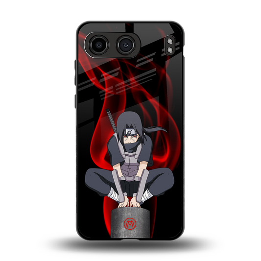 itachi uchiha back phone cover | glass case for oneplus nord 4