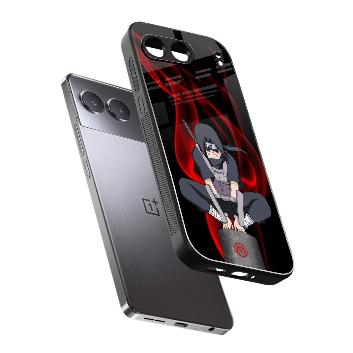 itachi uchiha back phone cover | glass case for oneplus nord 4