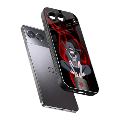 itachi uchiha back phone cover | glass case for oneplus nord 4