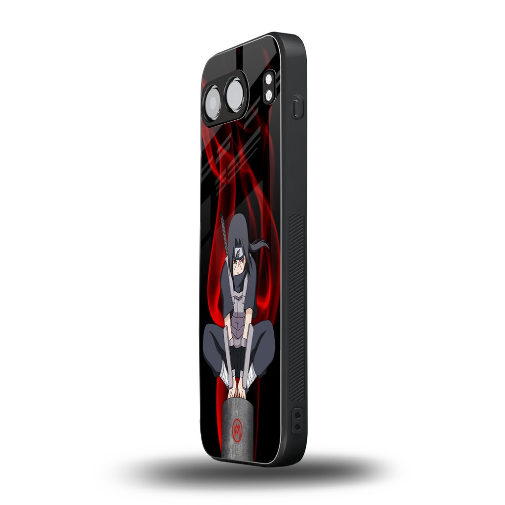 itachi uchiha back phone cover | glass case for oneplus nord 4