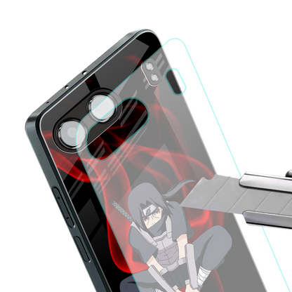itachi uchiha back phone cover | glass case for oneplus nord 4