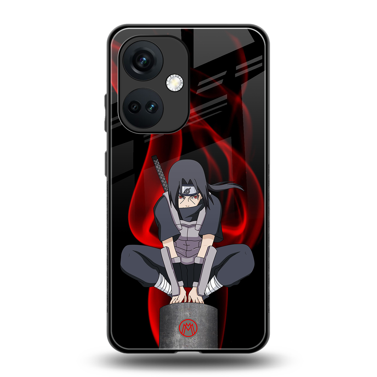 itachi uchiha back phone cover | glass case for oneplus nord ce 3