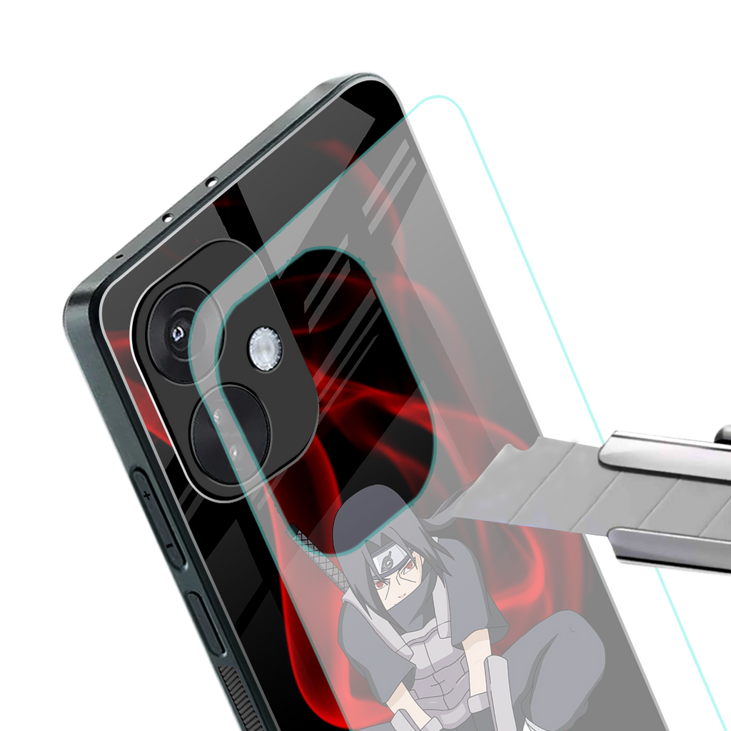 itachi uchiha back phone cover | glass case for oneplus nord ce 3