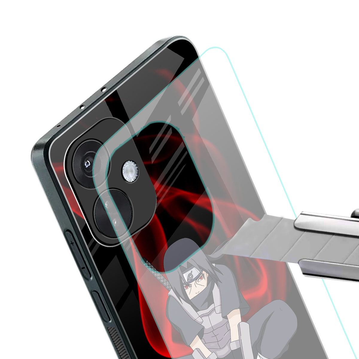 itachi uchiha back phone cover | glass case for oneplus nord ce 3