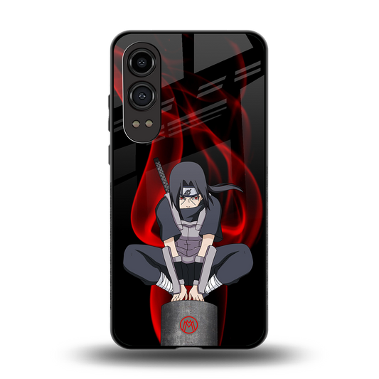 itachi uchiha back phone cover | glass case for oneplus nord ce 4 lite
