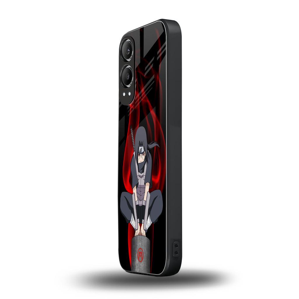 itachi uchiha back phone cover | glass case for oneplus nord ce 4 lite