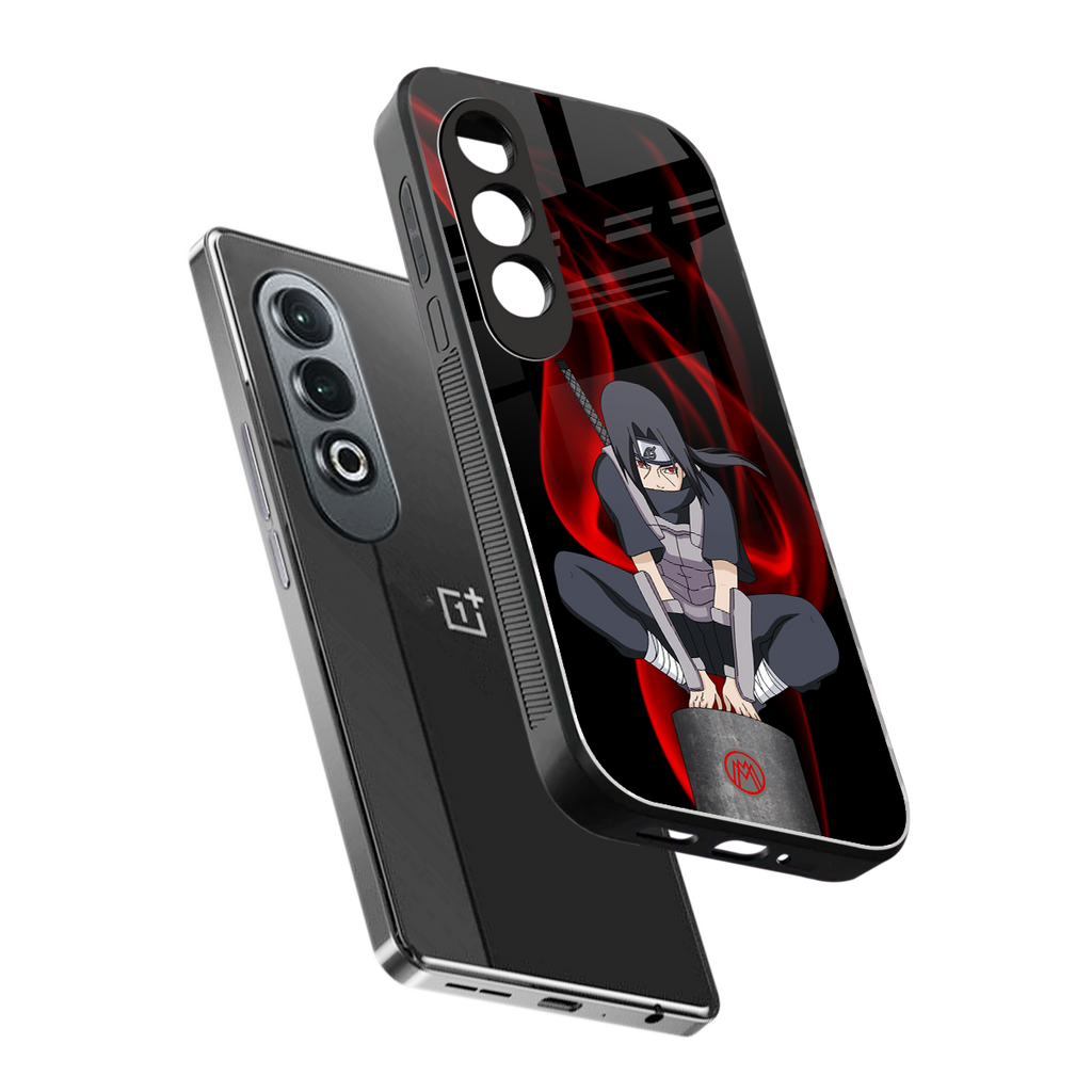 itachi uchiha back phone cover | glass case for oneplus nord ce 4