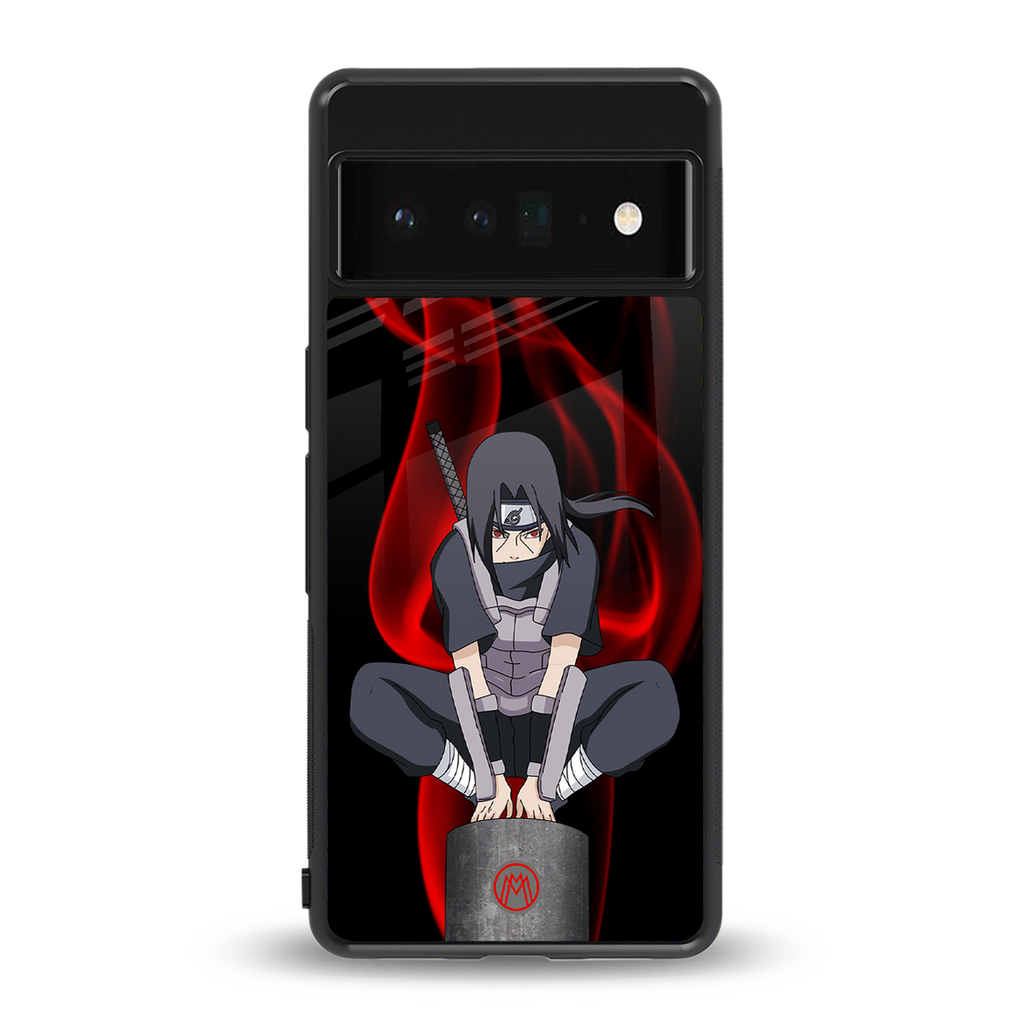 itachi uchiha back phone cover | glass case for google pixel 6 pro
