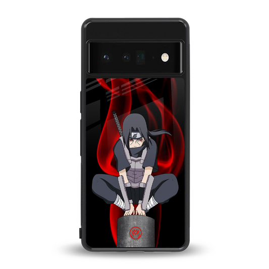 itachi uchiha back phone cover | glass case for google pixel 6 pro