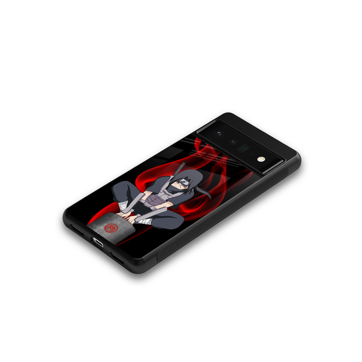 itachi uchiha back phone cover | glass case for google pixel 6 pro