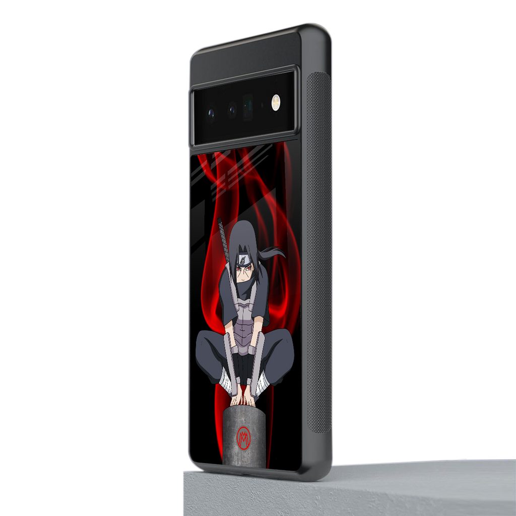 itachi uchiha back phone cover | glass case for google pixel 6 pro