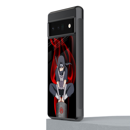 itachi uchiha back phone cover | glass case for google pixel 6 pro
