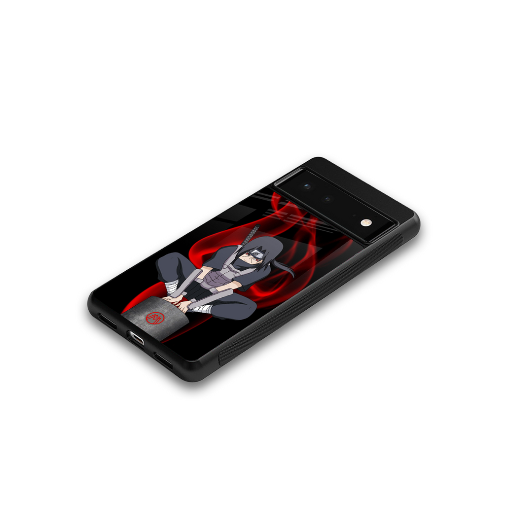itachi uchiha back phone cover | glass case for google pixel 6
