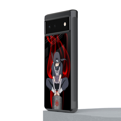 itachi uchiha back phone cover | glass case for google pixel 6