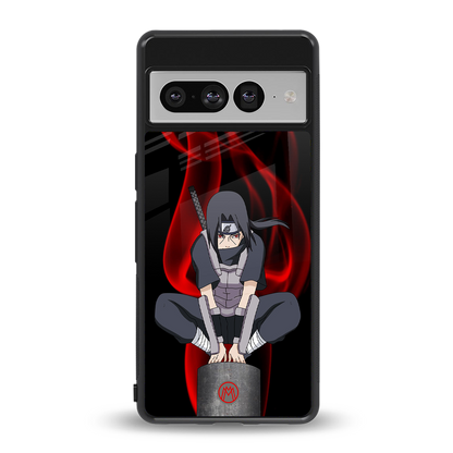 itachi uchiha back phone cover | glass case for google pixel 7 pro