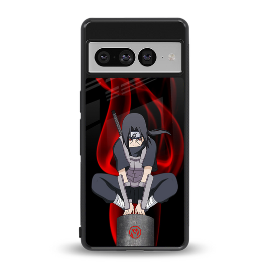 itachi uchiha back phone cover | glass case for google pixel 7 pro