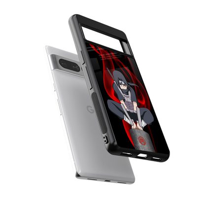 itachi uchiha back phone cover | glass case for google pixel 7 pro