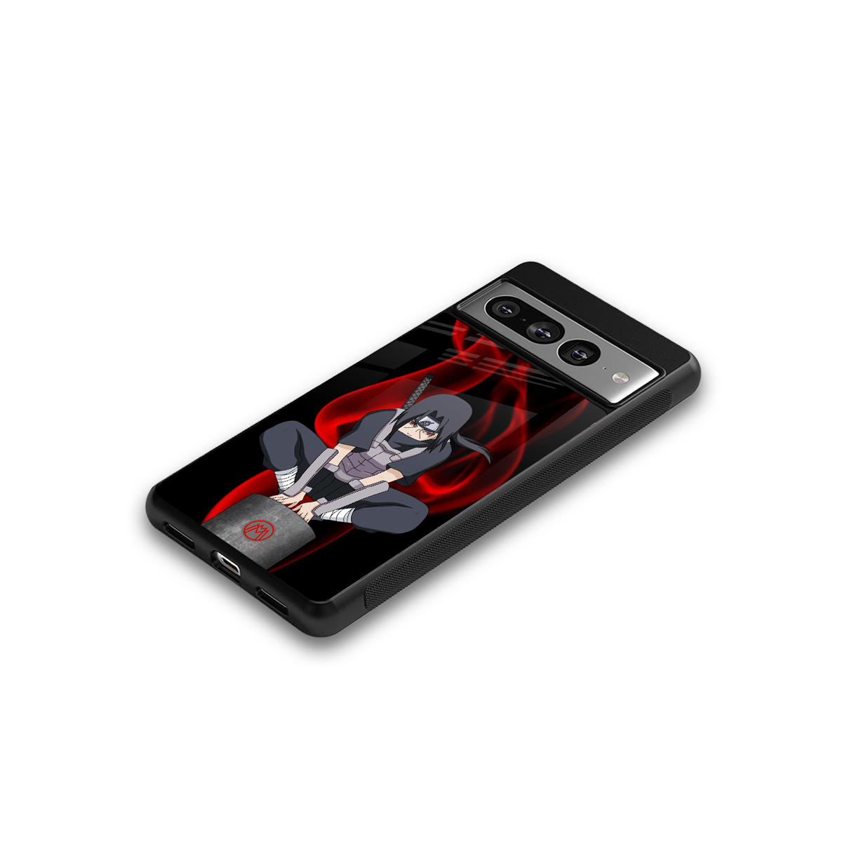 itachi uchiha back phone cover | glass case for google pixel 7 pro