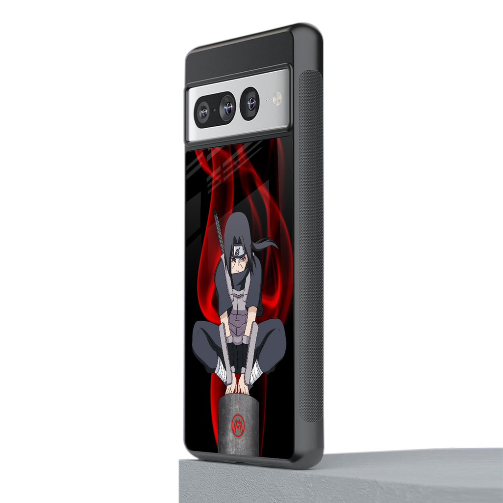itachi uchiha back phone cover | glass case for google pixel 7 pro
