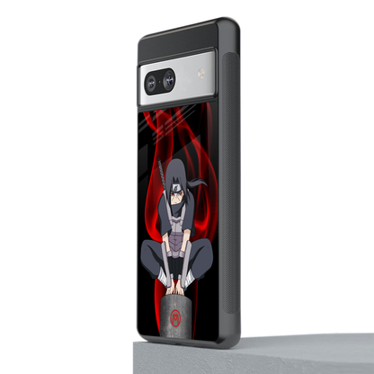 itachi uchiha back phone cover | glass case for Google Pixel 7A