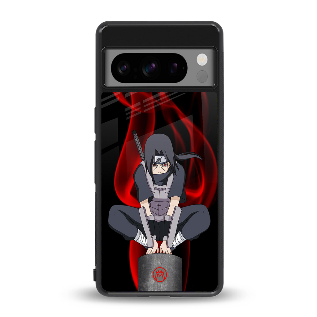 itachi uchiha back phone cover | glass case for google pixel 8 pro
