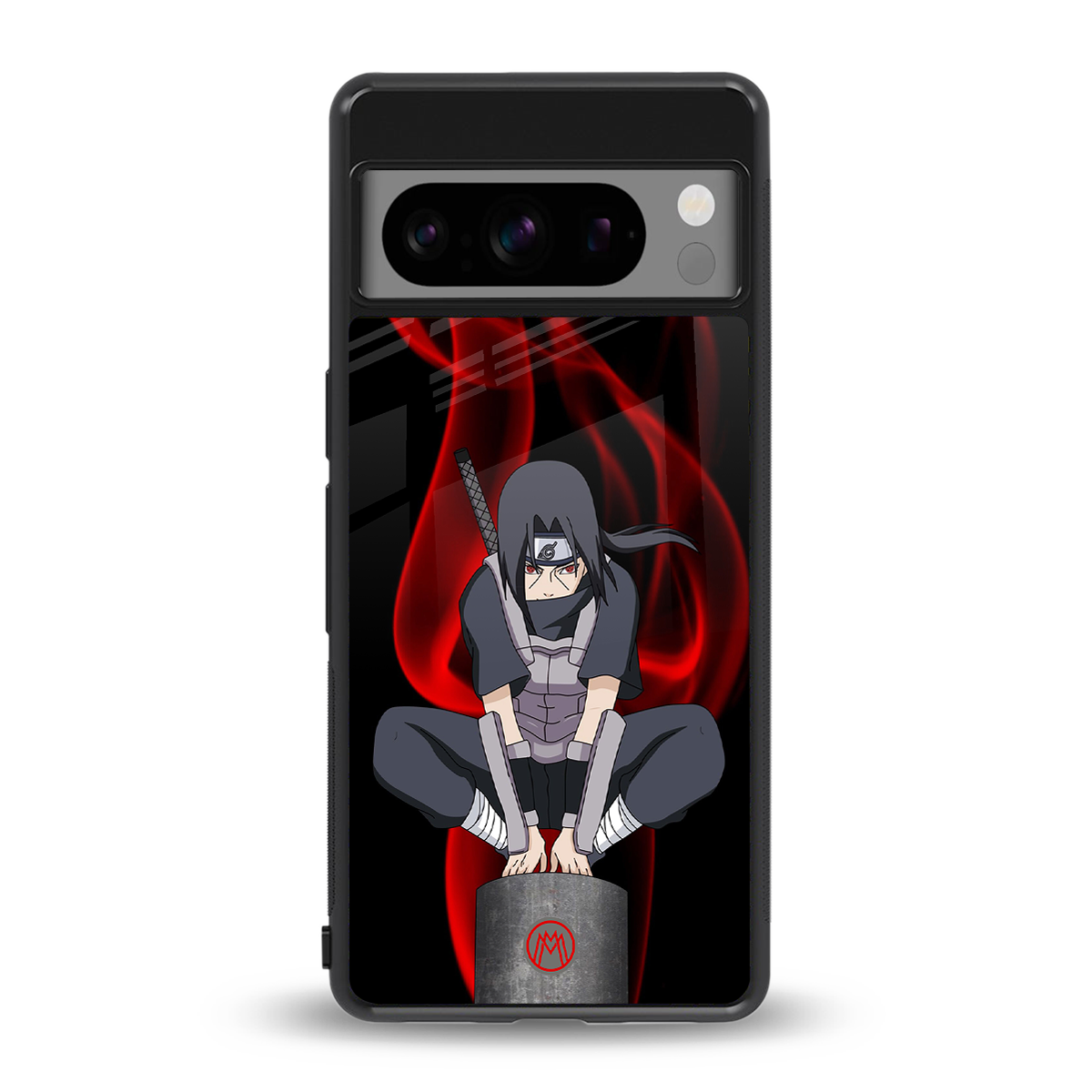 itachi uchiha back phone cover | glass case for google pixel 8 pro