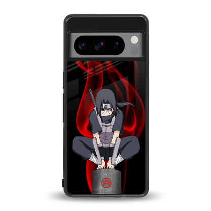 itachi uchiha back phone cover | glass case for google pixel 8 pro