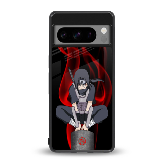 itachi uchiha back phone cover | glass case for google pixel 8 pro