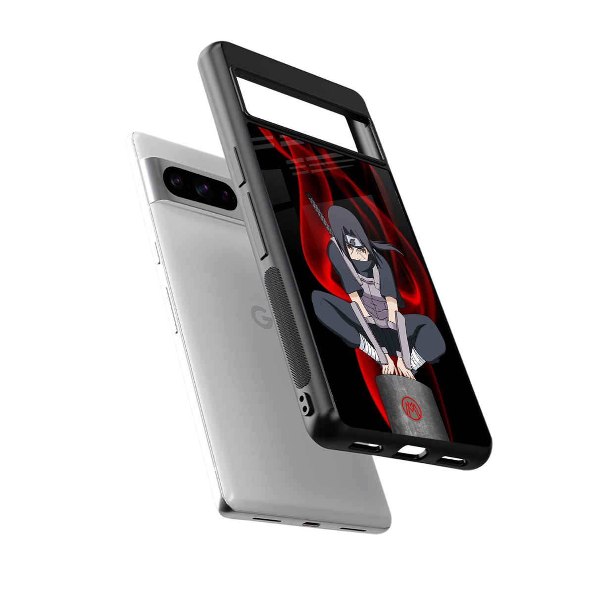 itachi uchiha back phone cover | glass case for google pixel 8 pro