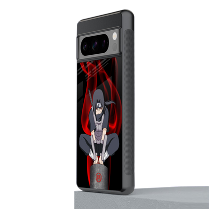 itachi uchiha back phone cover | glass case for google pixel 8 pro